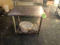 Stainless Steel top table 36" x 30" x 34"