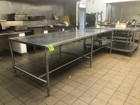Stainless Steel table 45" x 34" x 117"