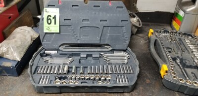 Wrench set and case and ratchet set