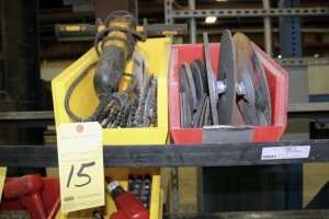 ANGLE GRINDER, DEWALT, w/assorted wire wheels