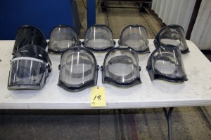 LOT OF FACE SHIELD HELMETS