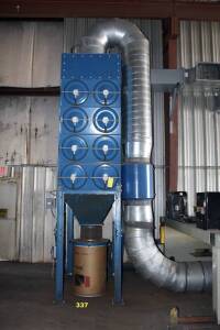 CARTRIDGE STYLE DUST COLLECTOR, 18 CELL ACT, pneu. blow-off, cone bottom, fabricated frame