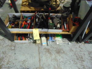 LOT CONSISTING OF: hand tools & misc., assorted (under four benches)