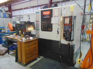 CNC VERTICAL MACHINING CENTER, MAZAK NEXUS MDL. 510C-II, new 2008, Matrix Nexus CNC control, wired for 4th axis, 21.66" x 61.18" tbl., 41.34" X, 20.87" Y, 20.08" Z-axis travels, 15 HP, 12,000 RPM, 40 taper, Renishaw probe and tool presetter, chip conveyor