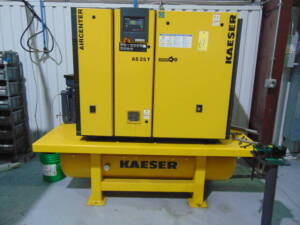 ROTARY SCREW AIR COMPRESSOR, KAESER MDL. AS-25T, new 2013, 25 HP, Sigma air center w/dryer & built in horiz. air receiving tank, 125 PSI, S/N 1297