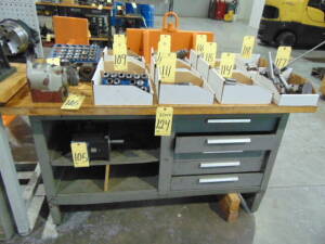 MAPLE TOP WORK BENCH (Note: cannot be removed until empty)