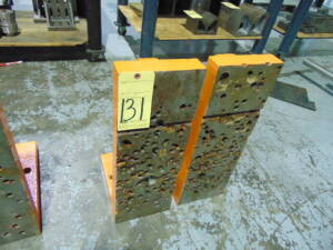 LOT OF RIGHT ANGLE PLATES (2), 8" W. x 23-1/2" ht. x 11-1/2" dp.