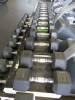 Set of 12 pairs of dumbells, starting at 10lbs upto 50lbs (620lbs) including 2 level rack Atlantis, weight brands: TKO, Keys, Hampton - 4