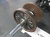 Weight Machine w/ free weights Calf seated Atlantis #89 w/ (4) 45lb YRC, (2) 25lb YRC, (2) 51lb YRC & (2) 15lb YRC - 12