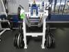 Weight Machine w/ free weights, Hack Sqat 45 degree Atlantis#37, Ser#19697 w/ (10) 45lb YRC, (2) 45lb Iron Hampton, (2) 25lb YRC & (2) 5lb YRC - 7