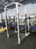 Squat Cage Atlantis w/ 45lb Olympic bar, w/ (5) 45lb Iron Olympia, (1) 45lb YRC, (4) 10lb YRC, (2) 5lb YRC & (2) 2.5lb YRC - 5