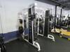 Weight Machine w/ free weights Smith Atlantis, Mod. E-154, w/ (6) 45lb Hampton, (4) 45lb YRC, (2) 25lb YRC, (2) 10lb YRC, (4) 2.5lb YRC - 2