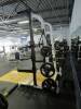 Multi Station Squat Rack with Platform (90.75" W x 46.75" L) Atlantis w/ Olympic Bar, Pull-Up Station, Dip Station, (6) 45lb YRC, (2) 25lb YRC, (2) 2.5lb YRC & Bench - 9