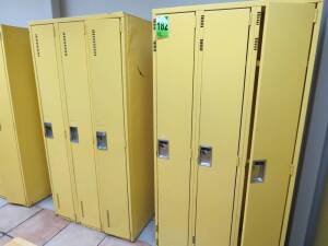 (2) Three Door Full Length Lockers