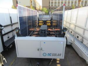 2014 SCT 20 Mobile Solar Generator - Mobile Solar Generator From DC Solar Consists of: 2 SMA Converters Midnight Classic controller 2 x 48v Batteries 10 Solar Panels (Broken Handle) VIN:4HXSC1726FC174273 Trailer Year: 2014 Location: 8755 Las Vegas Blvd So