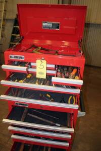 ROLLING TOOL BOX, U.S. GENERAL, 16-drawer, w/tools.