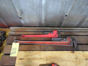 LOT OF PIPE WRENCHES (2), 36" & 24", assorted