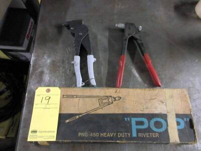 LOT CONSISTING OF: (1) H.D. pop rivet gun & (2) pop rivet guns