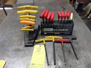 LOT OF ALLEN WRENCHES, assorted, w/stand