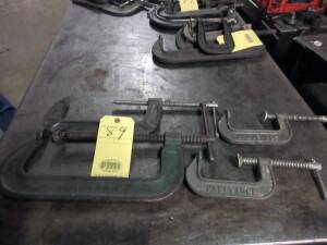 LOT OF C-CLAMPS (4): 11", 8", 5", 4"