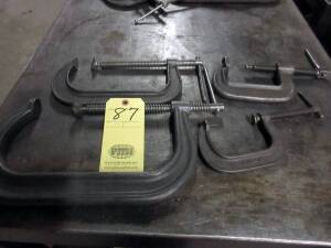 LOT OF C-CLAMPS (4): 11", 9", 4-1/2", 4"
