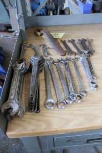 LOT OF OPEN END/BOX END WRENCHES (small)