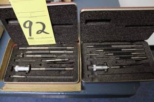 LOT OF I.D. MICROMETER SETS (2), STARRETT MDL. 124