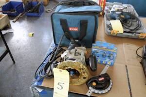 ROUTER, RYOBI, w/case (new)