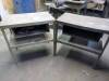 LOT CONSISTING OF: sanding material, cabinets, worktables - 4