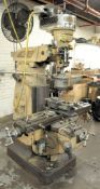 MILLPORT MDL. 2, 1-HP VARIABLE SPEED VERTICAL MILLING MACHINE, 9" X 42" POWER FEED TABLE, PROCUNIER