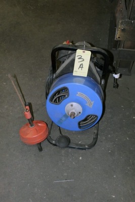 LOT CONSISTING OF: electric drain cleaners / sewer snakes, electric, Pacific Hydrostar, 50', manual hand crank cleaner