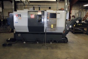 CNC LATHE, HAAS MDL. ST-25, new 2018, Haas Nexgen CNC control, Samchully Mdl. HS10 10” pwr. chuck, 21" max. part swing, 15" max. cutting dia., 22.5" max. cutting length, 3" bar cap., 12 pos. turret, tailstock, belt type, chip conveyor, 55 hrs. 37 min. cyc