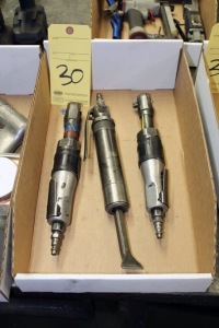 LOT CONSISTING OF: pneumatic tools, ratchet & scraper