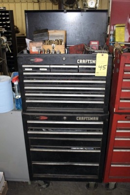 TOOLBOX, CRAFTSMAN, w/assorted tools