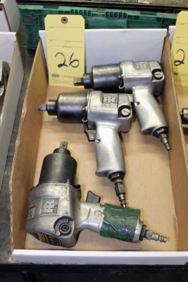 LOT OF PNEUMATIC IMPACT WRENCHES, 1/2 drive