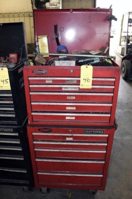 TOOLBOX, CRAFTSMAN, w/assorted tools