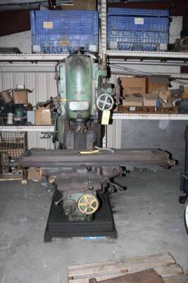 VERTICAL MILLING MACHINE, CINCINNATI NO. 3, 15” x 62” table, with assorted tooling, S/N 4A3V1K-184