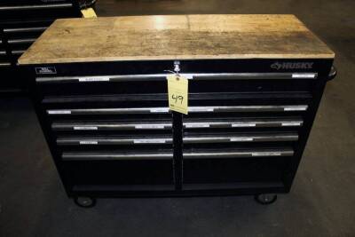 ROLLER TOOL CHEST, HUSKY 46", maple top