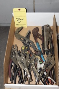 LOT CONSISTING OF: pliers, vise-grips, channel locks
