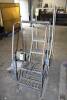 LOT OF METAL STEP LADDERS