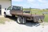 FLATBED TRUCK, 2000 FORD MDL. F450, manual trans., 91”W. x 12’L. diamond plate bed, 5th wheel ball, sgl. cab, Odo: 187,625 miles, TX License Plate No. CVS3581, VIN 1FDXF46F3YED05986 - 2