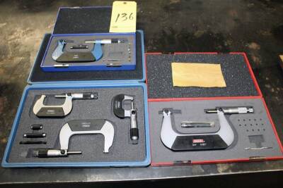 LOT OF O.D. MICROMETERS: Fowler & SPI, 0 to 4"