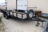 UTILITY TRAILER, 16’, dual axle, pipe top, wood deck, TX License Plate No. O75261J (Delayed Title)