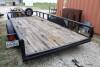 UTILITY TRAILER, 16’, dual axle, pipe top, wood deck, TX License Plate No. O75261J (Delayed Title) - 2