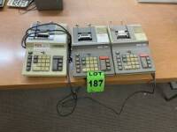 Lot de (3) calculatrices ROYAL Mod. 100P