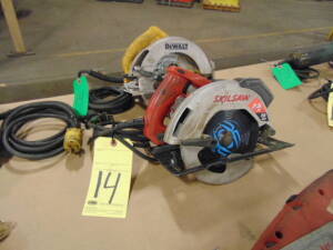 LOT OF CIRCULAR SAWS (2), 7-1/4", assorted