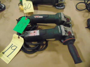 LOT OF ELECTRIC RIGHT ANGLE GRINDERS (2), METABO 4"