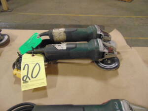 LOT OF ELECTRIC RIGHT ANGLE GRINDERS (2), METABO 4"