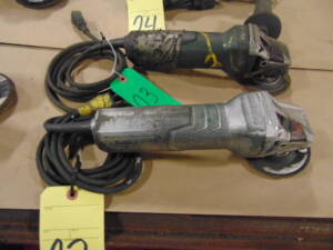 LOT OF ELECTRIC RIGHT ANGLE GRINDERS (2), METABO 4"
