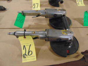 LOT OF PNEUMATIC RIGHT ANGLE GRINDERS (2), 7"